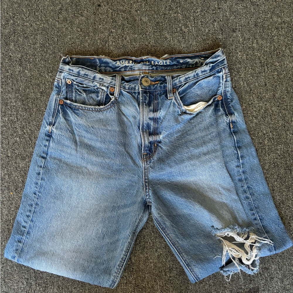 American Eagle Baggy Fit Ripped Jeans